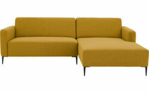 Afbeelding van een Goossens Bank Key West geel, stof, 2-zits, modern design