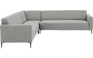 Afbeelding van een Goossens Bank Key West lichtgrijs, stof, 3-zits, modern design