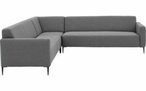 Afbeelding van een Goossens Bank Key West grijs, stof, 3-zits, modern design