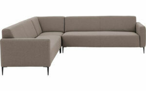 Afbeelding van een Goossens Bank Key West grijs, stof, 3-zits, modern design