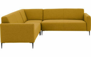 Afbeelding van een Goossens Bank Key West geel, stof, 2,5-zits, modern design