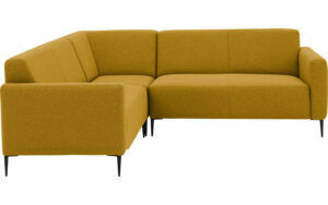 Afbeelding van een Goossens Bank Key West geel, stof, 2-zits, modern design