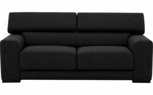 Afbeelding van een Goossens Bank Nora donkergrijs, stof, 2,5-zits, stijlvol landelijk