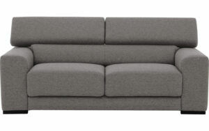 Afbeelding van een Goossens Bank Nora grijs, stof, 2,5-zits, stijlvol landelijk