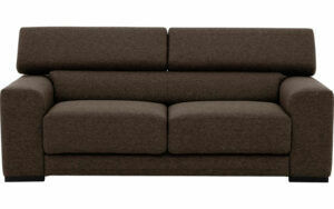 Afbeelding van een Goossens Bank Nora bruin, stof, 2,5-zits, stijlvol landelijk