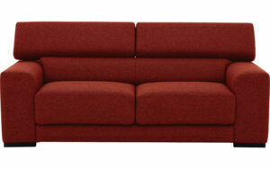 Afbeelding van een Goossens Bank Nora rood, stof, 2,5-zits, stijlvol landelijk
