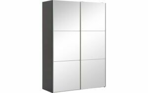 Afbeelding van een Goossens Kledingkast Easy Storage Sdk, 153 cm breed, 220 cm hoog, 2x 3 paneel spiegel schuifdeuren