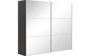 Afbeelding van een Goossens Kledingkast Easy Storage Sdk, 253 cm breed, 220 cm hoog, 2x 3 paneel spiegel schuifdeuren