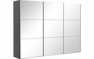 Afbeelding van een Goossens Kledingkast Easy Storage Sdk, 303 cm breed, 220 cm hoog, 3x 3 paneel spiegel schuifdeuren