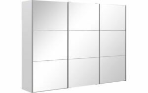 Afbeelding van een Goossens Kledingkast Easy Storage Sdk, 303 cm breed, 220 cm hoog, 3x 3 paneel spiegel schuifdeuren