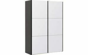 Afbeelding van een Goossens Kledingkast Easy Storage Sdk, 153 cm breed, 220 cm hoog, 2x 3 paneel glas schuifdeuren
