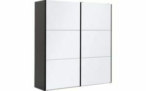 Afbeelding van een Goossens Kledingkast Easy Storage Sdk, 203 cm breed, 220 cm hoog, 2x 3 paneel glas schuifdeuren