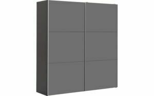 Afbeelding van een Goossens Kledingkast Easy Storage Sdk, 203 cm breed, 220 cm hoog, 2x 3 paneel glas schuifdeuren