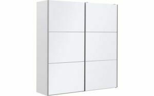 Afbeelding van een Goossens Kledingkast Easy Storage Sdk, 203 cm breed, 220 cm hoog, 2x 3 paneel glas schuifdeuren