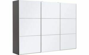 Afbeelding van een Goossens Kledingkast Easy Storage Sdk, 303 cm breed, 220 cm hoog, 3x 3 paneel glas schuifdeuren