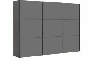 Afbeelding van een Goossens Kledingkast Easy Storage Sdk, 303 cm breed, 220 cm hoog, 3x 3 paneel glas schuifdeuren