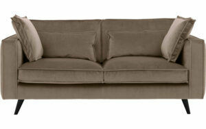 Afbeelding van een Goossens Bank Suite bruin, stof, 2,5-zits, elegant chic