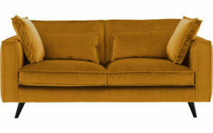 Afbeelding van een Goossens Bank Suite geel, stof, 2-zits, elegant chic