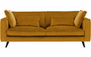 Afbeelding van een Goossens Bank Suite geel, stof, 4-zits, elegant chic