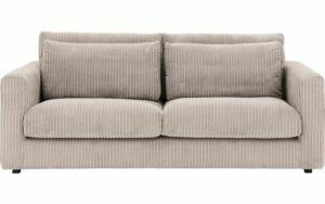 Afbeelding van een Goossens Bank Ravenia bruin, stof, 3-zits, stijlvol landelijk