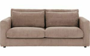 Afbeelding van een Goossens Bank Ravenia bruin, stof, 3-zits, stijlvol landelijk