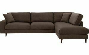 Afbeelding van een Goossens Bank Jonas grijs, stof, 3,5-zits, urban industrieel met ligelement rechts