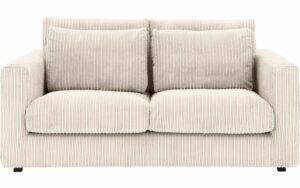 Afbeelding van een Goossens Bank Ravenia beige, stof, 2-zits, stijlvol landelijk