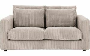 Afbeelding van een Goossens Bank Ravenia bruin, stof, 2-zits, stijlvol landelijk