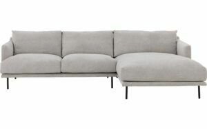 Afbeelding van een Goossens Bank Luxor Stof groen, stof, 2,5-zits, modern design met chaise longue rechts