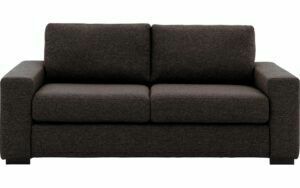 Afbeelding van een Goossens Bank Lucca donkerbruin, stof, 2,5-zits, stijlvol landelijk