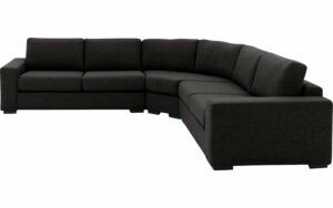 Afbeelding van een Goossens Bank Lucca grijs, stof, 2,5-zits, stijlvol landelijk