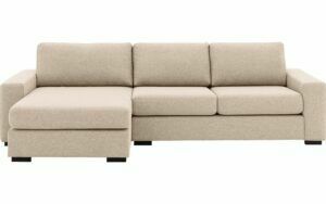 Afbeelding van een Goossens Hoekbank Lucca Met Chaise Longue wit, stof, 2,5-zits, stijlvol landelijk met chaise longue links