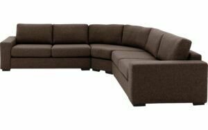 Afbeelding van een Goossens Bank Lucca bruin, stof, 2,5-zits, stijlvol landelijk