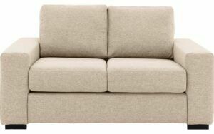 Afbeelding van een Goossens Bank Lucca wit, stof, 2-zits, stijlvol landelijk