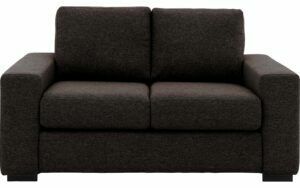 Afbeelding van een Goossens Bank Lucca donkerbruin, stof, 2-zits, stijlvol landelijk