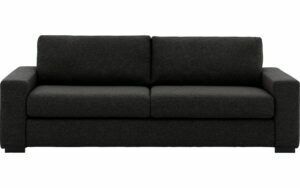 Afbeelding van een Goossens Bank Lucca grijs, stof, 3-zits, stijlvol landelijk