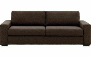 Afbeelding van een Goossens Bank Lucca bruin, stof, 3-zits, stijlvol landelijk
