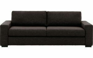 Afbeelding van een Goossens Bank Lucca donkerbruin, stof, 3-zits, stijlvol landelijk