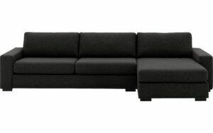 Afbeelding van een Goossens Bank Lucca grijs, stof, 3-zits, stijlvol landelijk