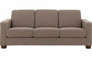 Afbeelding van een Goossens Bank N-joy Divana bruin, stof, 3-zits, stijlvol landelijk