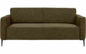 Afbeelding van een Goossens Bank Key West groen, micro leer, 3-zits, modern design