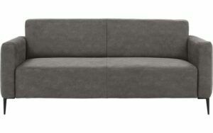 Afbeelding van een Goossens Bank Key West grijs, micro leer, 3-zits, modern design