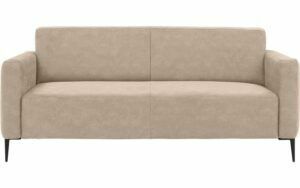 Afbeelding van een Goossens Bank Key West beige, micro leer, 3-zits, modern design