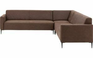 Afbeelding van een Goossens Bank Key West bruin, micro leer, 3-zits, modern design