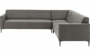 Afbeelding van een Goossens Bank Key West grijs, micro leer, 3-zits, modern design