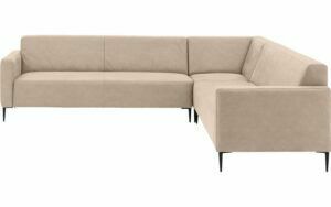 Afbeelding van een Goossens Bank Key West beige, micro leer, 3-zits, modern design