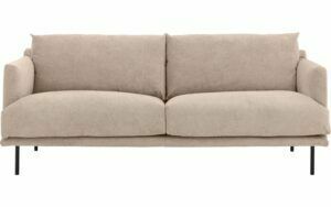 Afbeelding van een Goossens Bank Luxor Stof beige, stof, 2-zits, modern design
