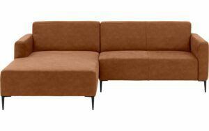 Afbeelding van een Goossens Bank Key West cognac, micro leer, 2-zits, modern design