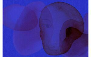 Afbeelding van een Goossens Schilderij Oil Paintdrops Face, 118 x 70 cm