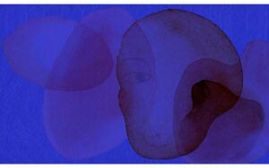 Afbeelding van een Goossens Schilderij Oil Paintdrops Face, 148 x 98 cm